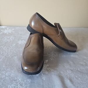 Vintage Brown Leather Loafers Sz 10